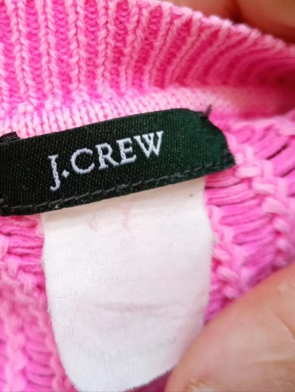 ๐ค J. Crew neon pink 100% cotton sweater - Picture 8 of 9